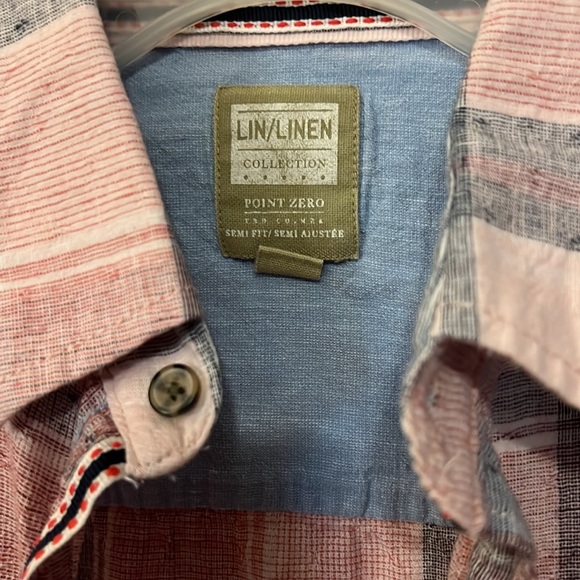 Linen blend unisex shirt - Picture 3 of 9